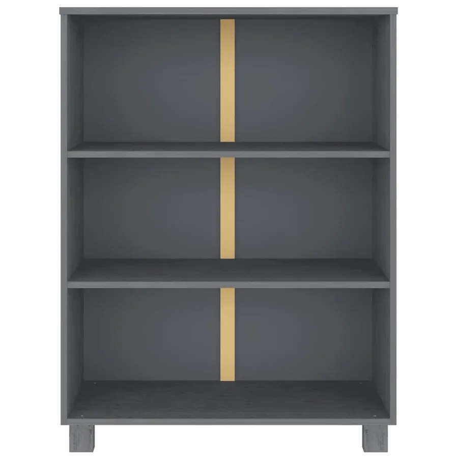 Bibliothèque HAMAR Gris foncé 85x35x112 cm Bois de pin massif - 3
