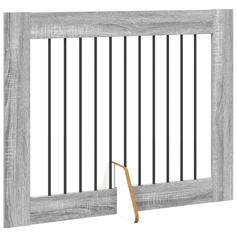 Porte de chien pliable avec supports 2 pcs Sonoma gris 200,5 cm - 4