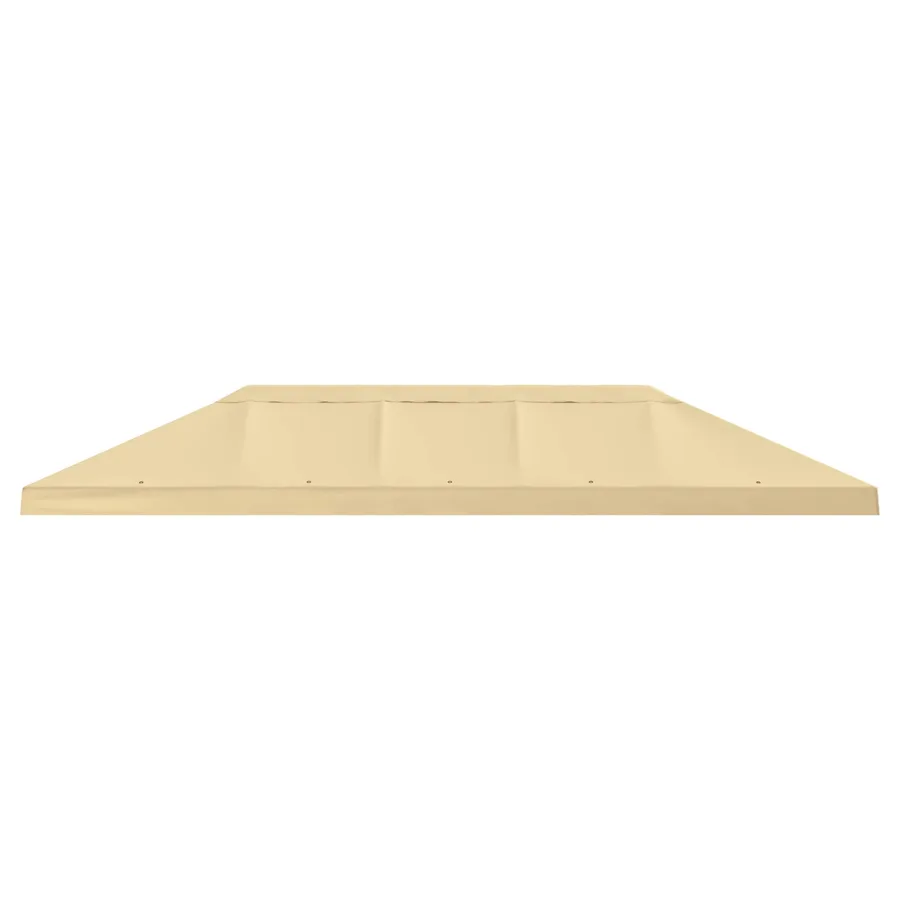 Housse de canopée de gazebo 6 x 3 m Crème Polyester 190 - 3