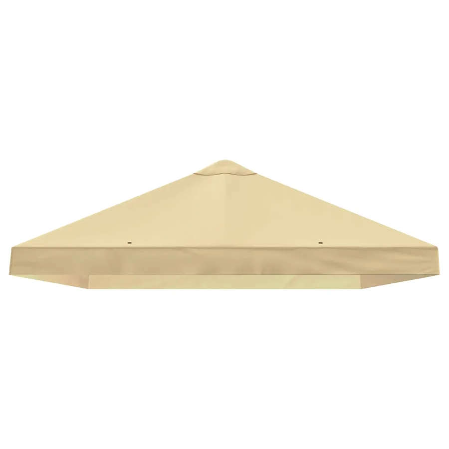 Housse de canopée de gazebo 6 x 3 m Crème Polyester 190 - 4