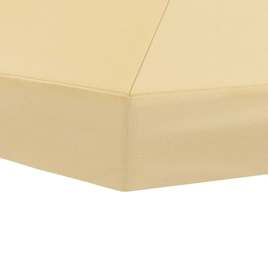 Housse de canopée de gazebo 6 x 3 m Crème Polyester 190 - 5