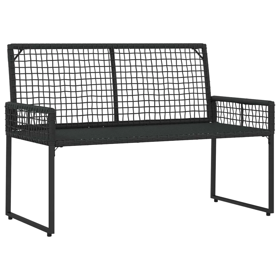 Ensemble de meubles d'extérieur 4 pcs Noir et blanc crème - 5