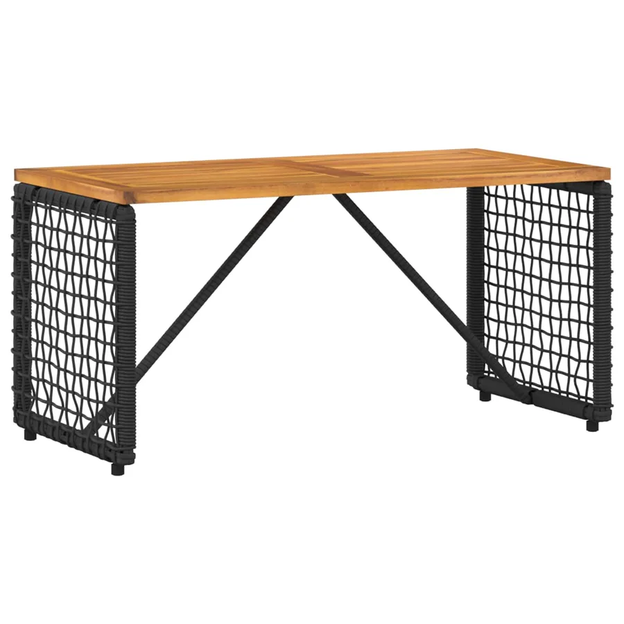 Ensemble de meubles d'extérieur 4 pcs Noir et blanc crème - 6