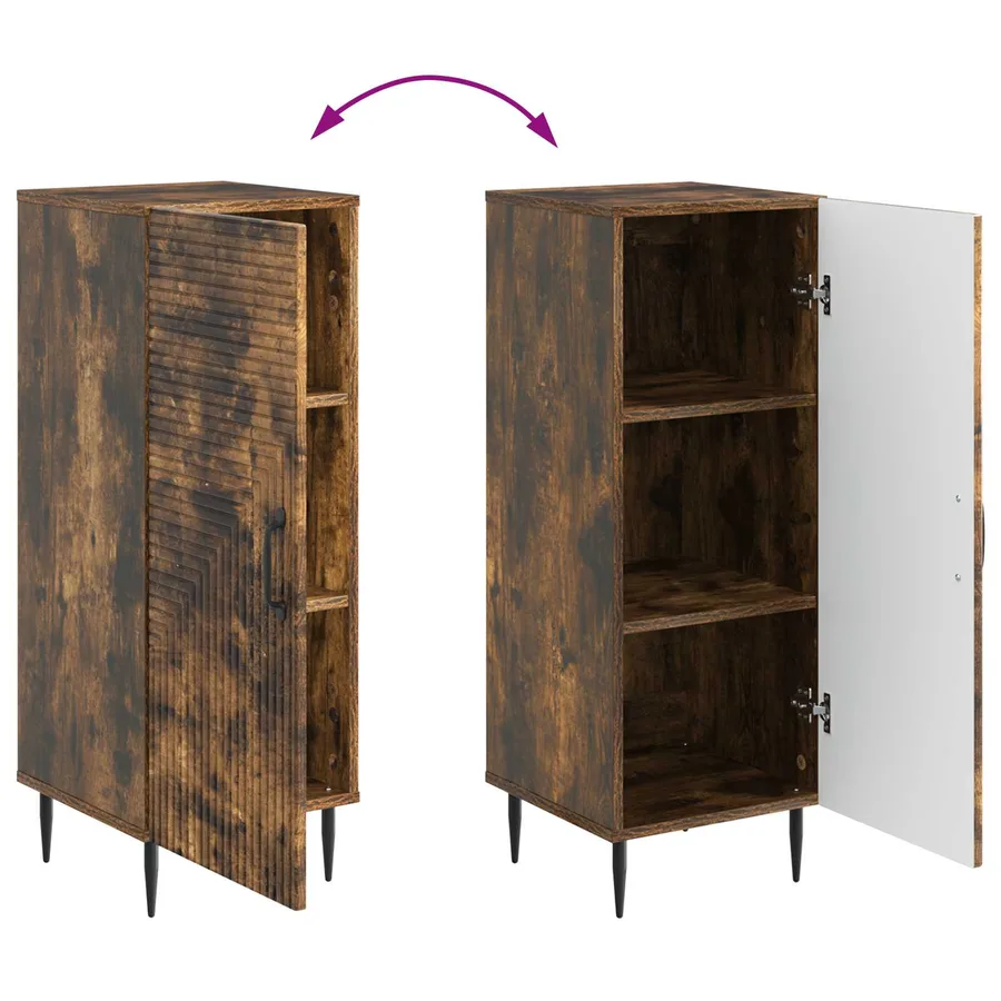 Buffet Chêne fumé 33 x 34,5 x 89,5 cm Bois d'ingénierie - 11