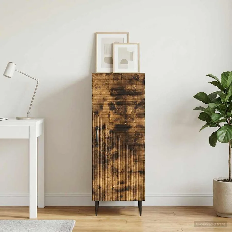 Buffet Chêne fumé 33 x 34,5 x 89,5 cm Bois d'ingénierie - 4