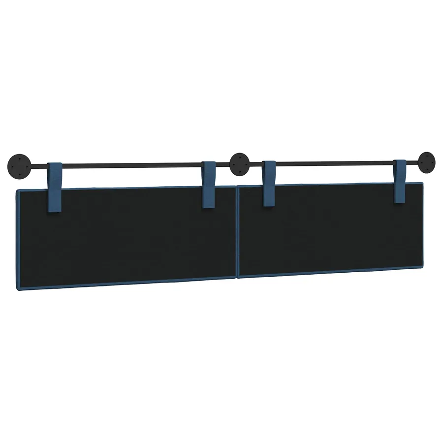 Tête de lit suspendue Bleu tissu - 7