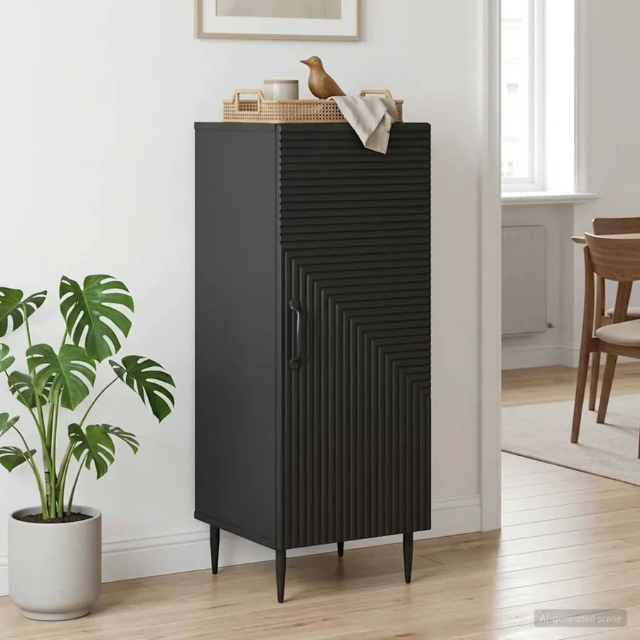 Buffet Noir 33 x 34,5 x 89,5 cm Bois d'ingénierie