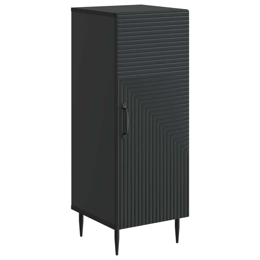 Buffet Noir 33 x 34,5 x 89,5 cm Bois d'ingénierie - 2
