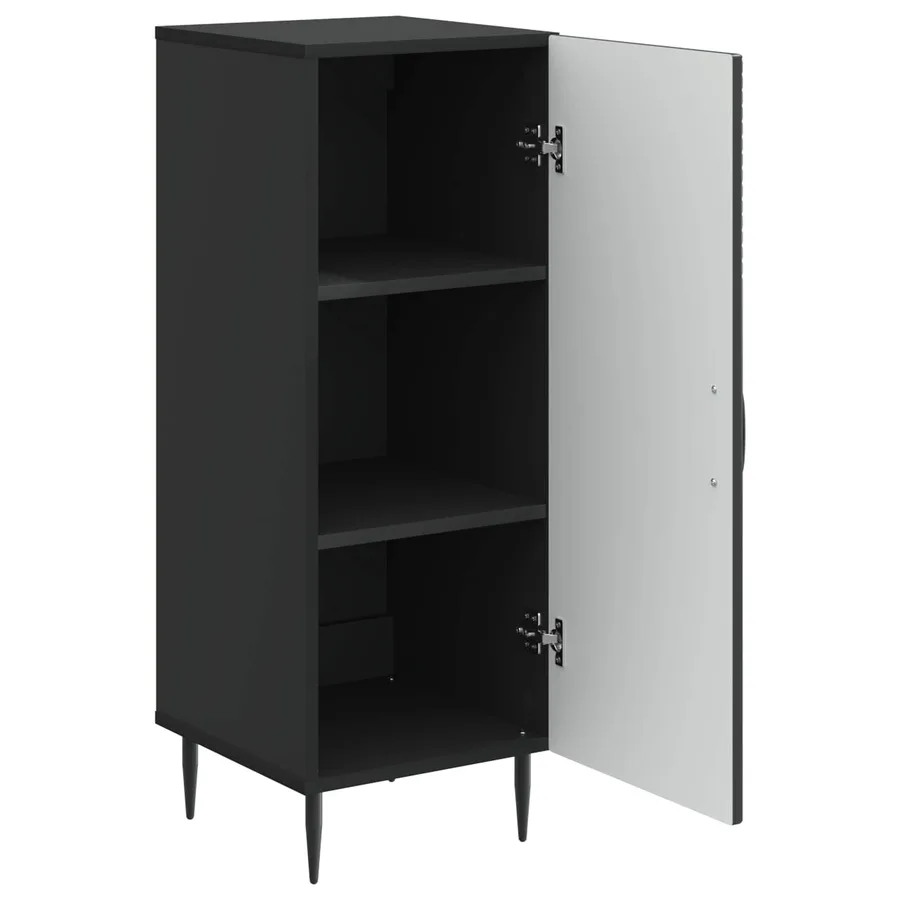 Buffet Noir 33 x 34,5 x 89,5 cm Bois d'ingénierie - 5
