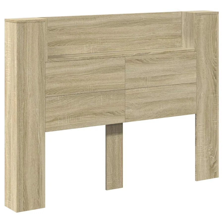 Cabinet de Tête de Lit avec LED Sonoma 140 x 16,5 x 103,5 cm - 2