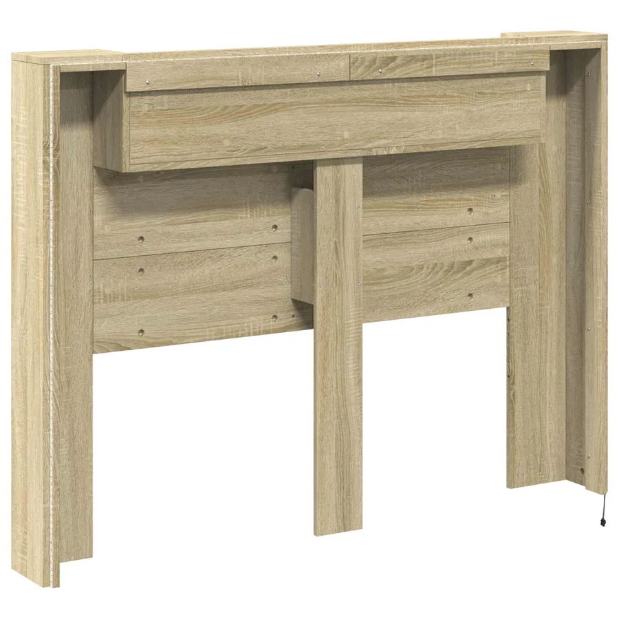 Cabinet de Tête de Lit avec LED Sonoma 140 x 16,5 x 103,5 cm - 7