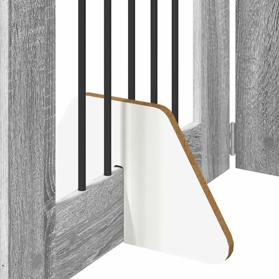 Porte de chien pliable avec supports 4 pcs Sonoma gris 241 cm - 5
