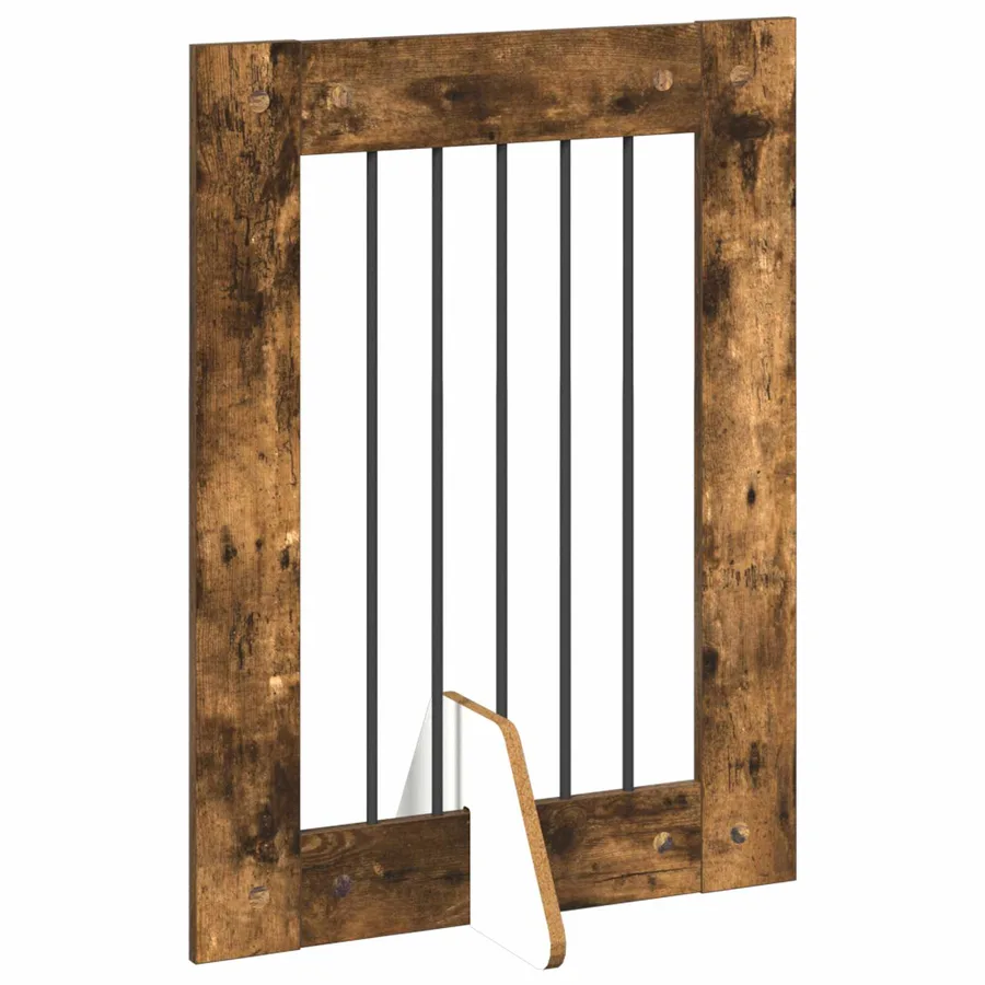 Porte de chien pliable avec supports 2 pcs Chêne fumé 120,5 cm - 4