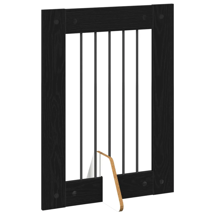 Porte de chien pliable avec supports 2 pcs Chêne noir 120,5 cm - 4