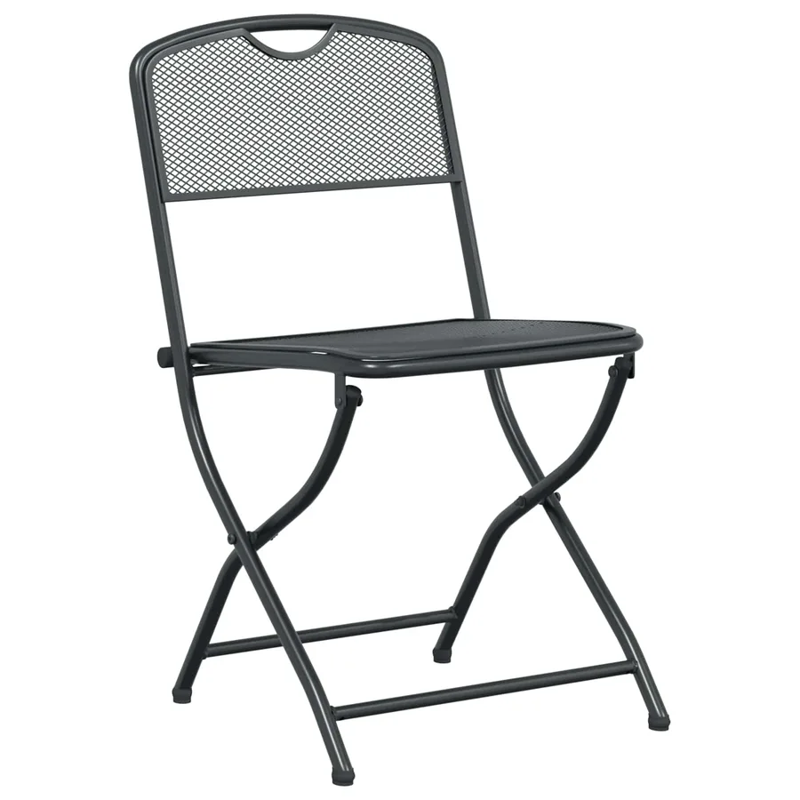 Ensemble de meubles d'extérieur 9 pcs Anthracite Fer et Acier - 4