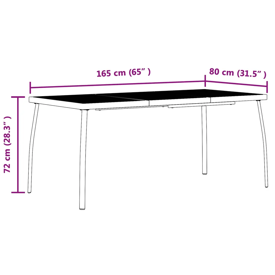 Ensemble de meubles d'extérieur 7 pcs Anthracite Fer et Acier - 8