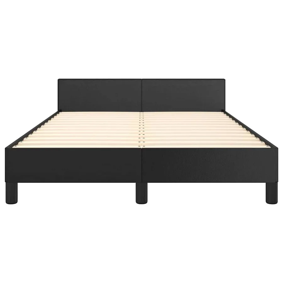 Cadre de lit avec tête de lit sans matelas noir 120x200 cm - 5