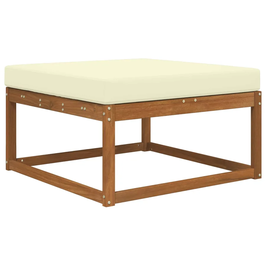 Coussin de canapé d'extérieur Crème 80 x 80 x 8 cm Polyester - 3