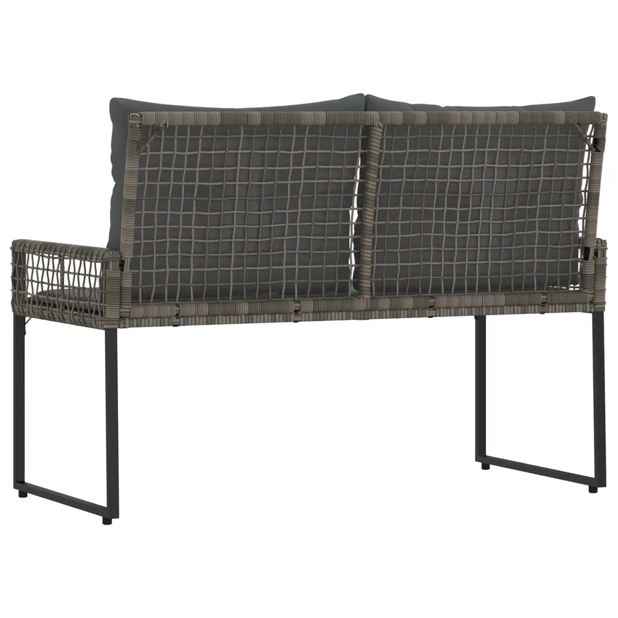 Banc extérieur Gris 118 x 55 x 82 cm Rotin PE et tissu - 7