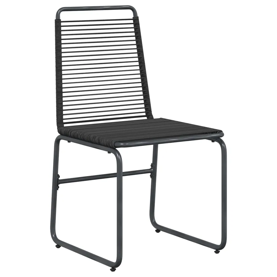 Chaises de jardin 2 pcs Noir 48 x 55 x 89,5 cm Rotin - 3