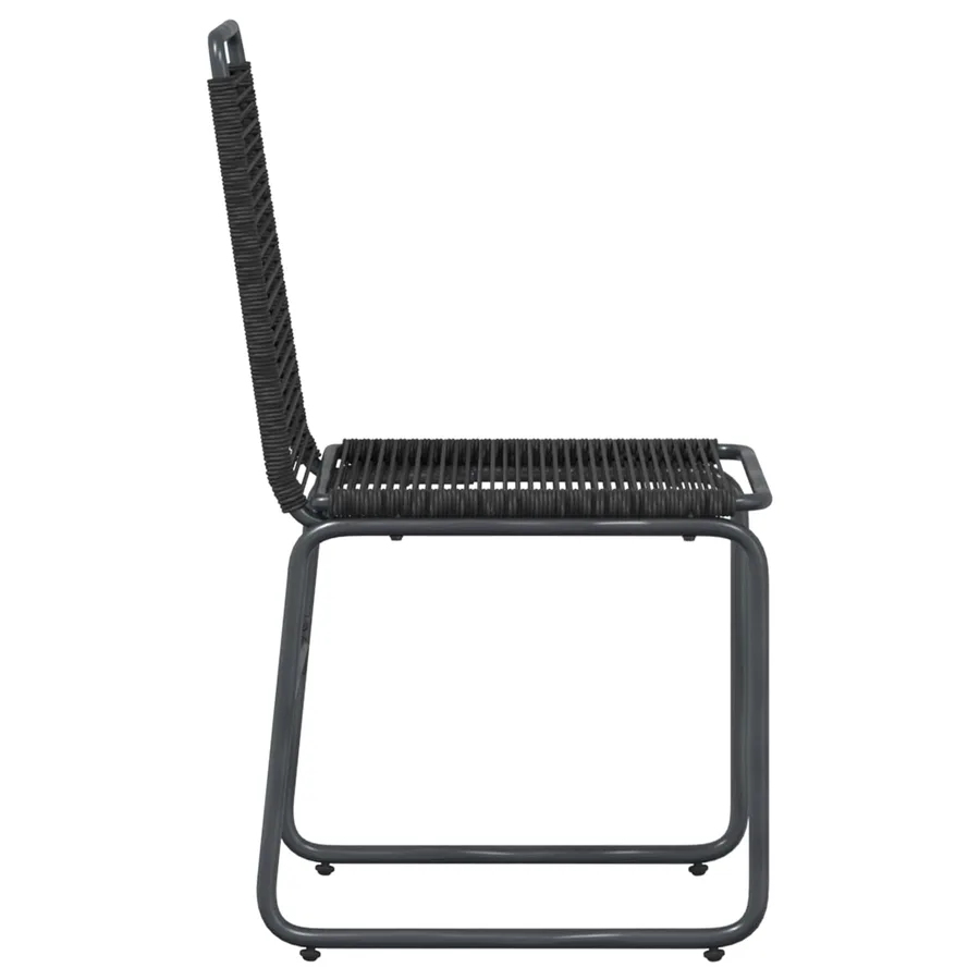 Chaises de jardin 2 pcs Noir 48 x 55 x 89,5 cm Rotin - 5