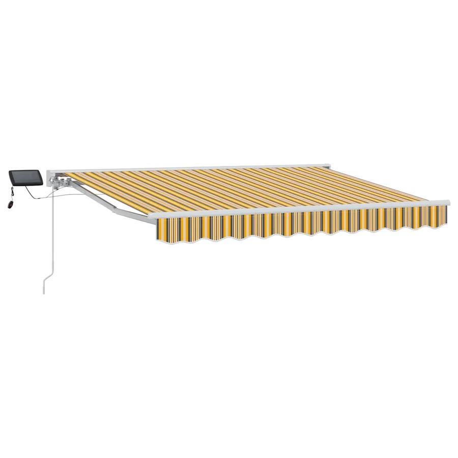 Cadre de store manuel avec LEDs Jaune, Gris et Blanc 3,5 x 2 m - 2