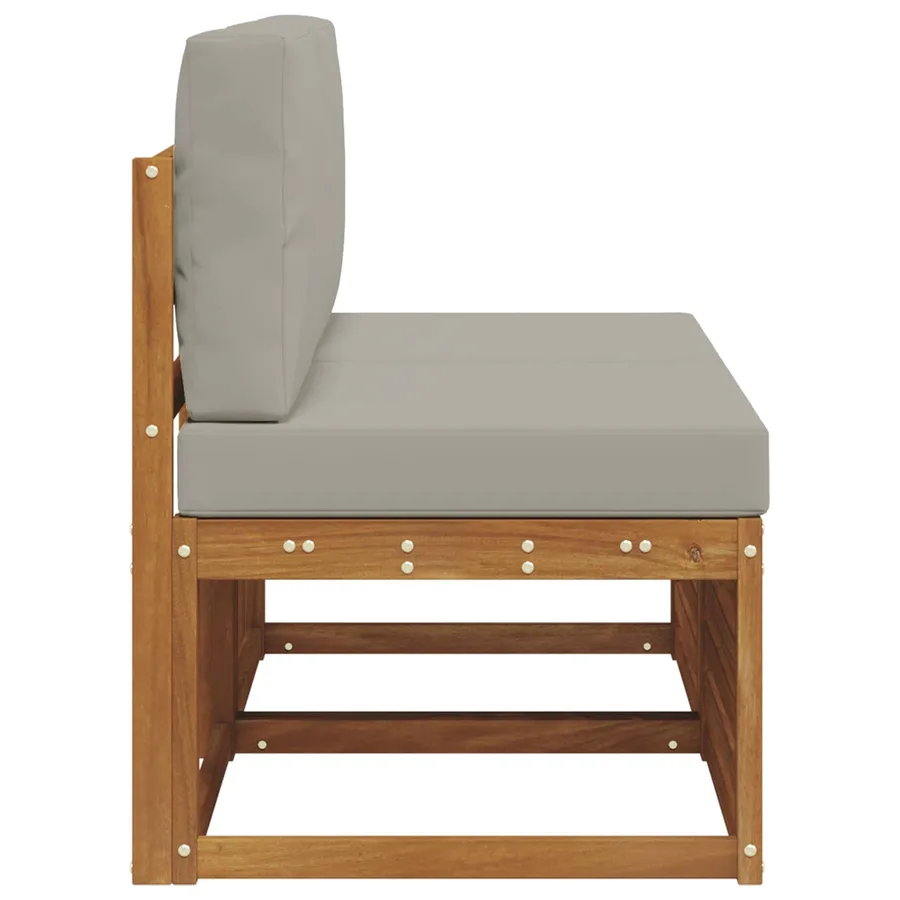 2 Pièce Sofa de milieu extérieur Bois d'Acacia Massif Naturel - 4