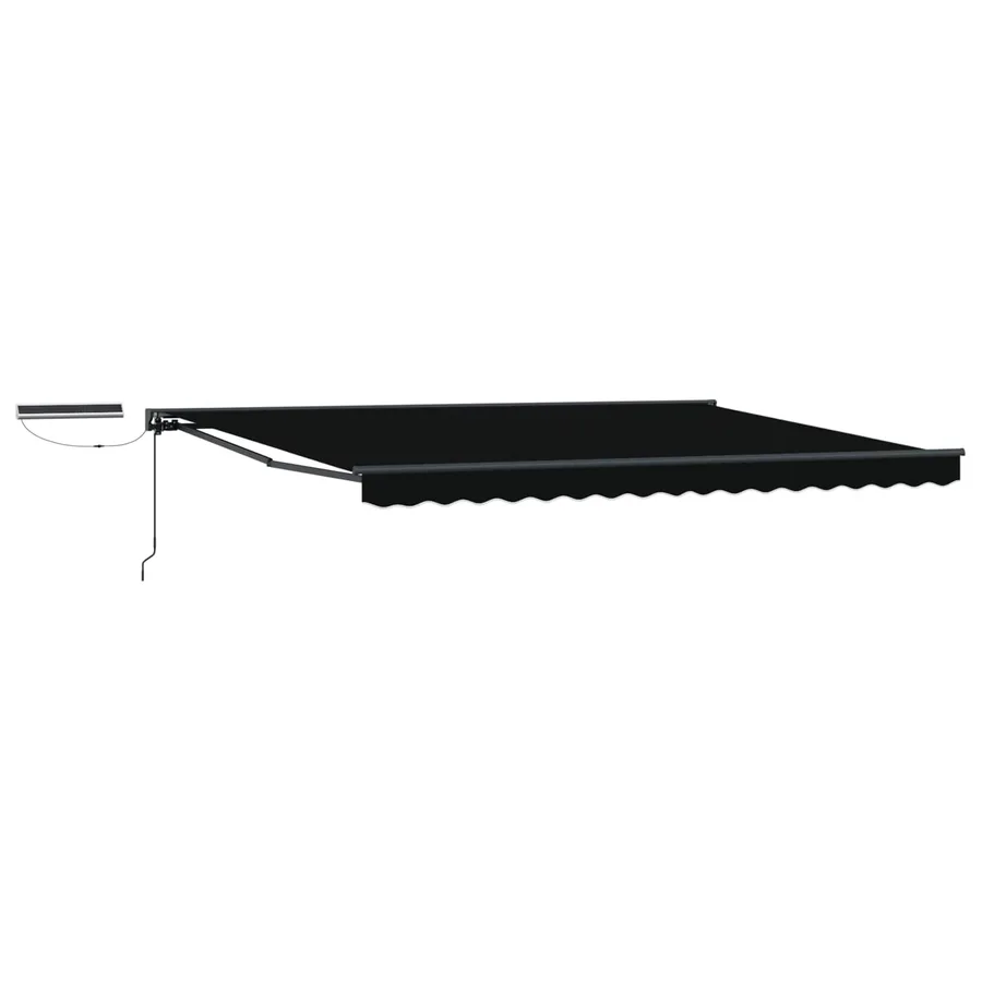 Auvent rétractable électrique Noir et anthracite 4 × 3 m - 2