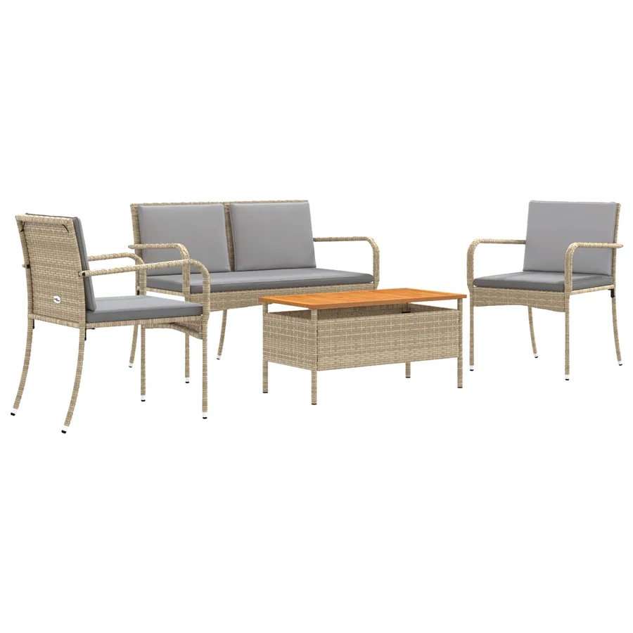 Ensemble de jardin avec coussin acier - 2