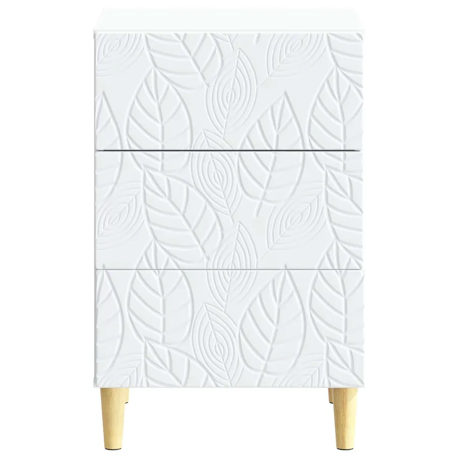 Table de chevet Blanc 43 x 39,5 x 66,5 cm Bois d'ingénierie - 4
