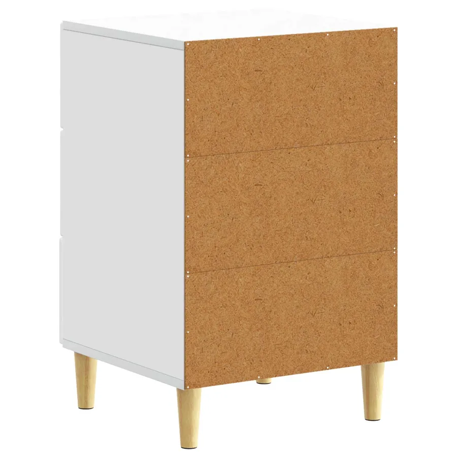 Table de chevet Blanc 43 x 39,5 x 66,5 cm Bois d'ingénierie - 6