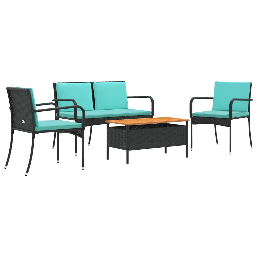 Ensemble de jardin avec coussin acier - 2