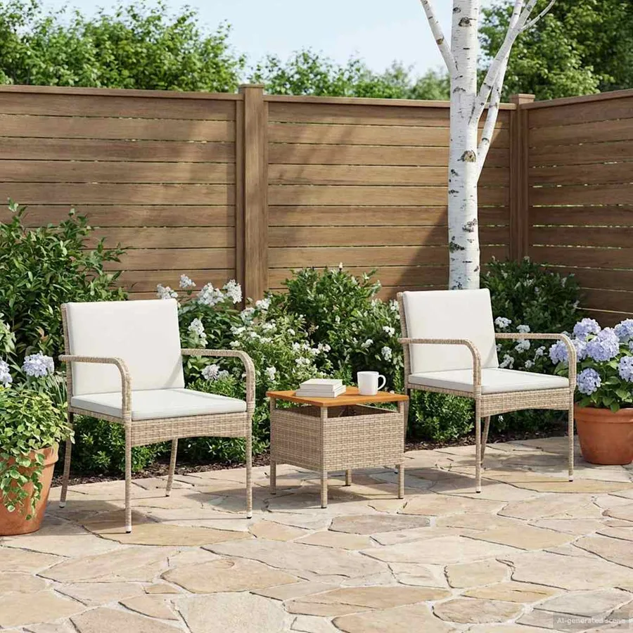 Ensemble de jardin avec coussin acier - 3