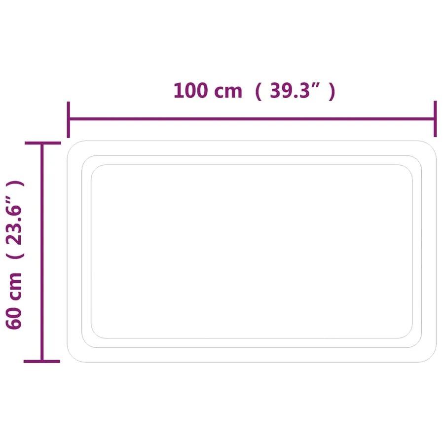 Miroir de salle de bain à LED 60x100 cm - 5