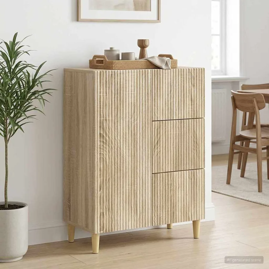 Buffet Chêne Sonoma 66 x 34,5 x 90 cm Bois d'ingénierie - 4
