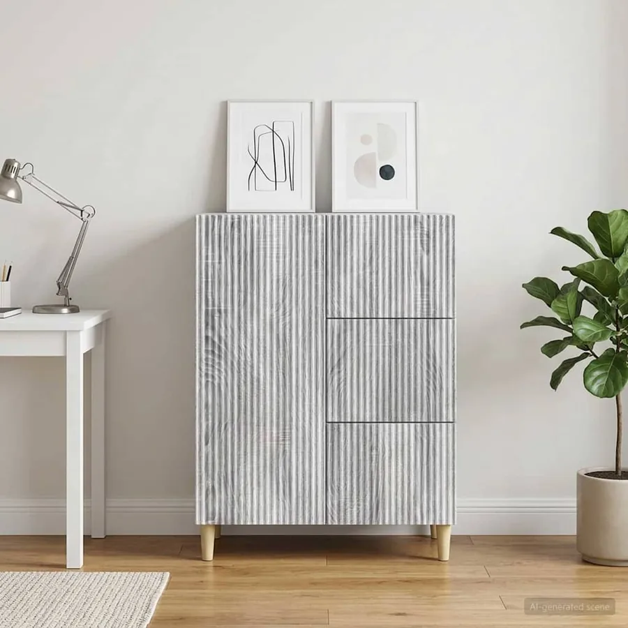 Buffet Sonoma gris 66 x 34,5 x 90 cm Bois d'ingénierie