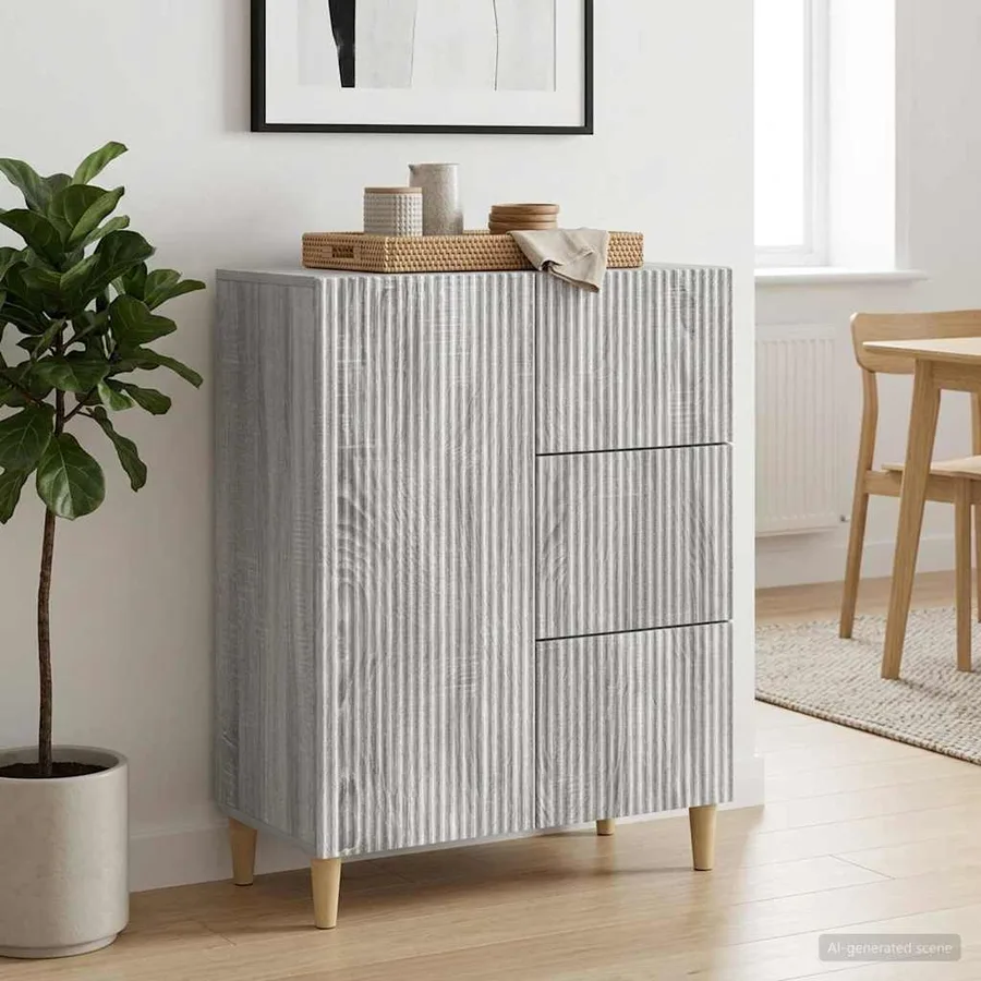 Buffet Sonoma gris 66 x 34,5 x 90 cm Bois d'ingénierie - 4