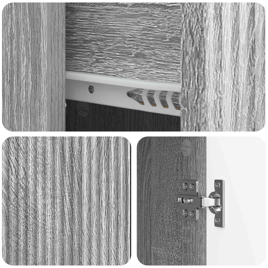 Buffet Sonoma gris 66 x 34,5 x 90 cm Bois d'ingénierie - 9