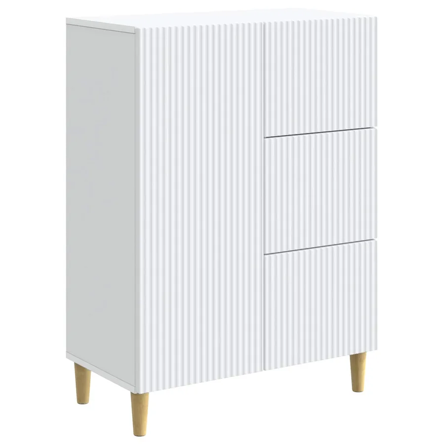Buffet Blanc 66 x 34,5 x 90 cm Bois d'ingénierie - 2