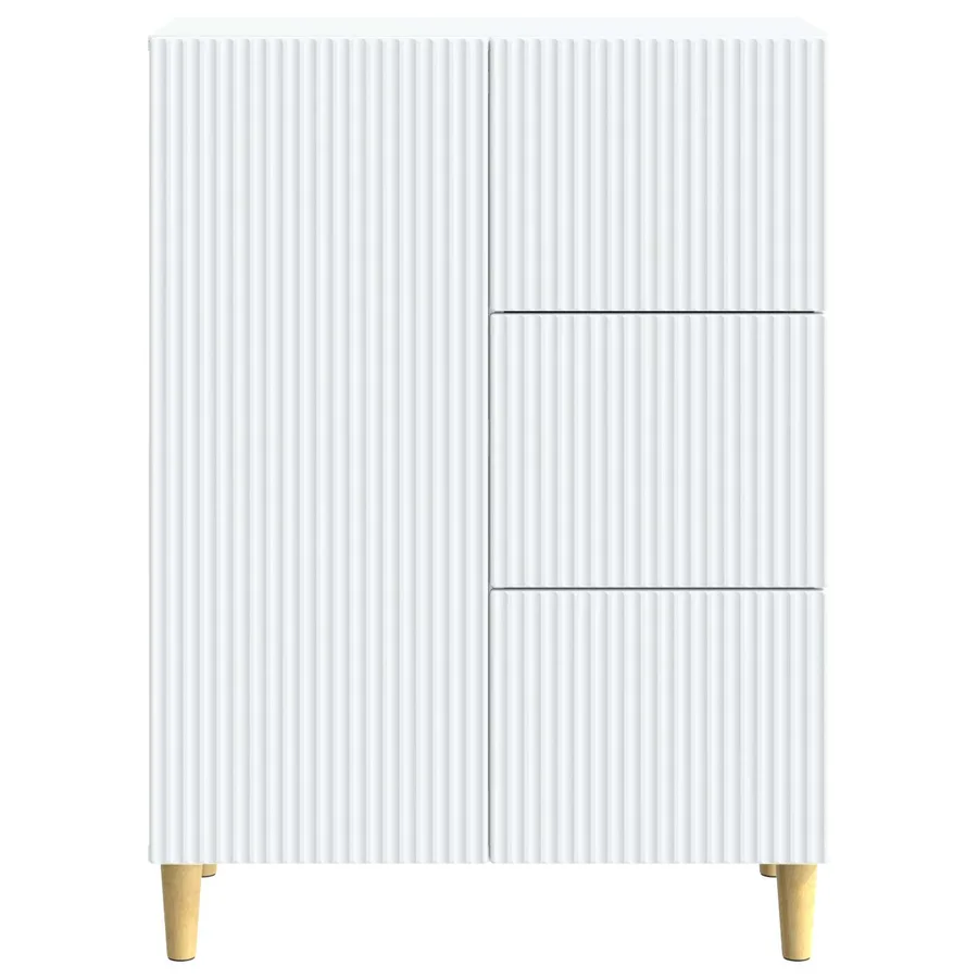 Buffet Blanc 66 x 34,5 x 90 cm Bois d'ingénierie - 6