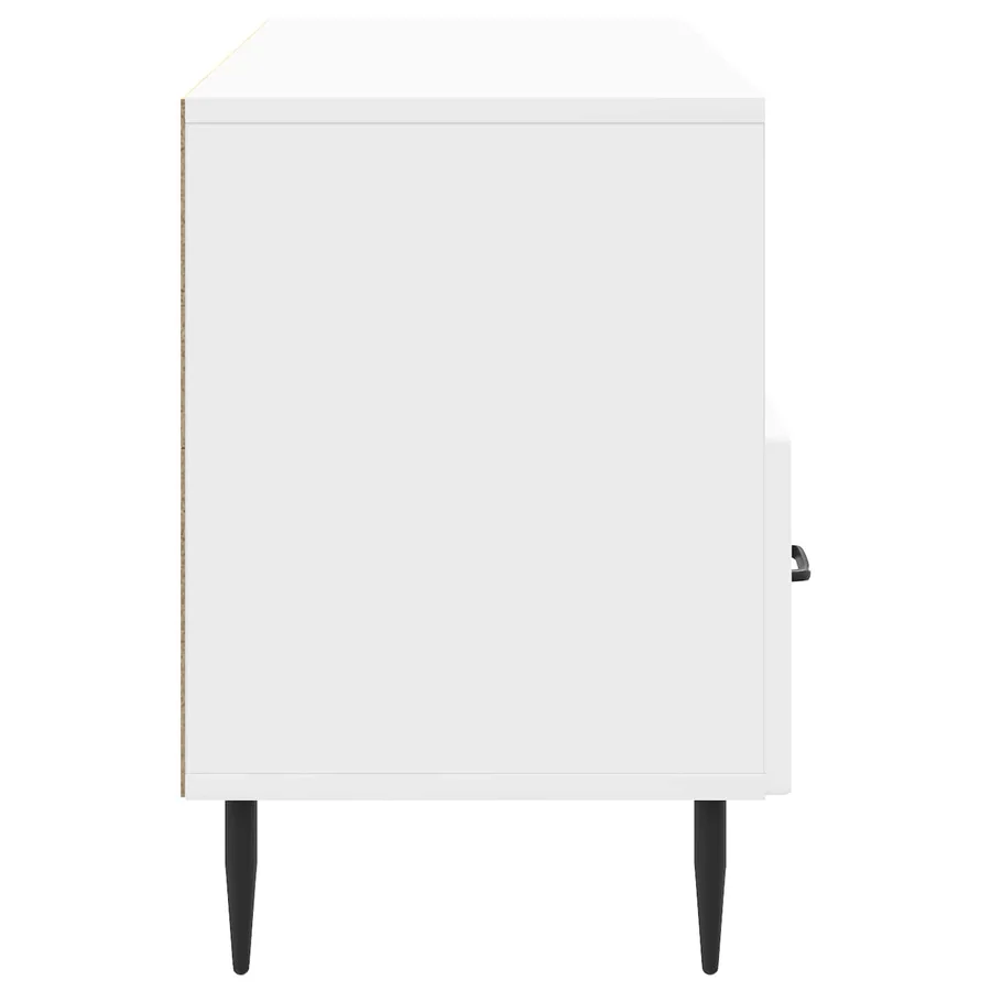 Meuble TV Blanc brillant 102 x 34,5 x 50 cm Bois d'ingénierie - 7