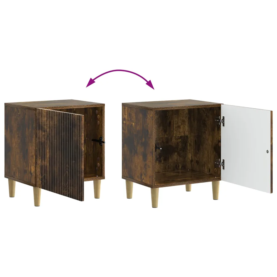 Cabinet de chevet Chêne fumé 43 x 34,5 x 50 cm - 8