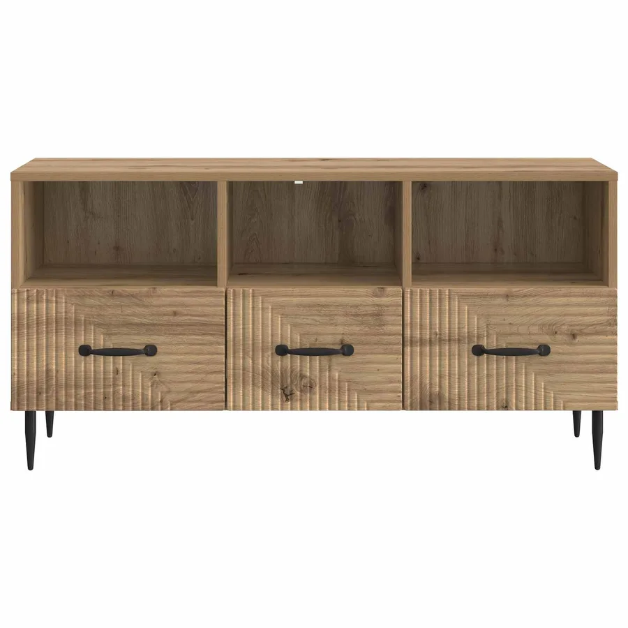 Meuble TV 102 x 34,5 x 50 cm Chêne artisanal Bois d'ingénierie - 6