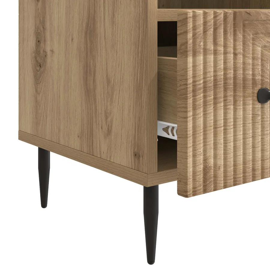 Meuble TV 102 x 34,5 x 50 cm Chêne artisanal Bois d'ingénierie - 9
