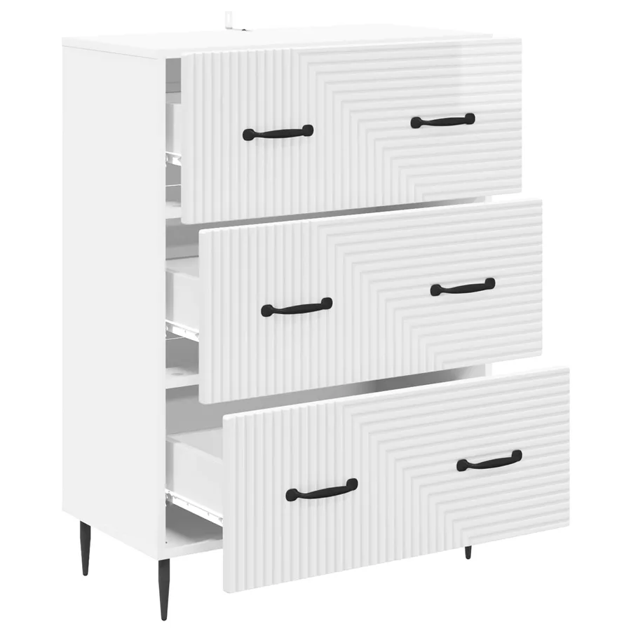 Armoire à tiroirs Blanc brillant 66 x 34,5 x 89,5 cm - 5