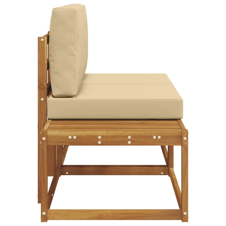 Canapé d'extérieur en bout 2 Pièce Naturel et Beige - 6