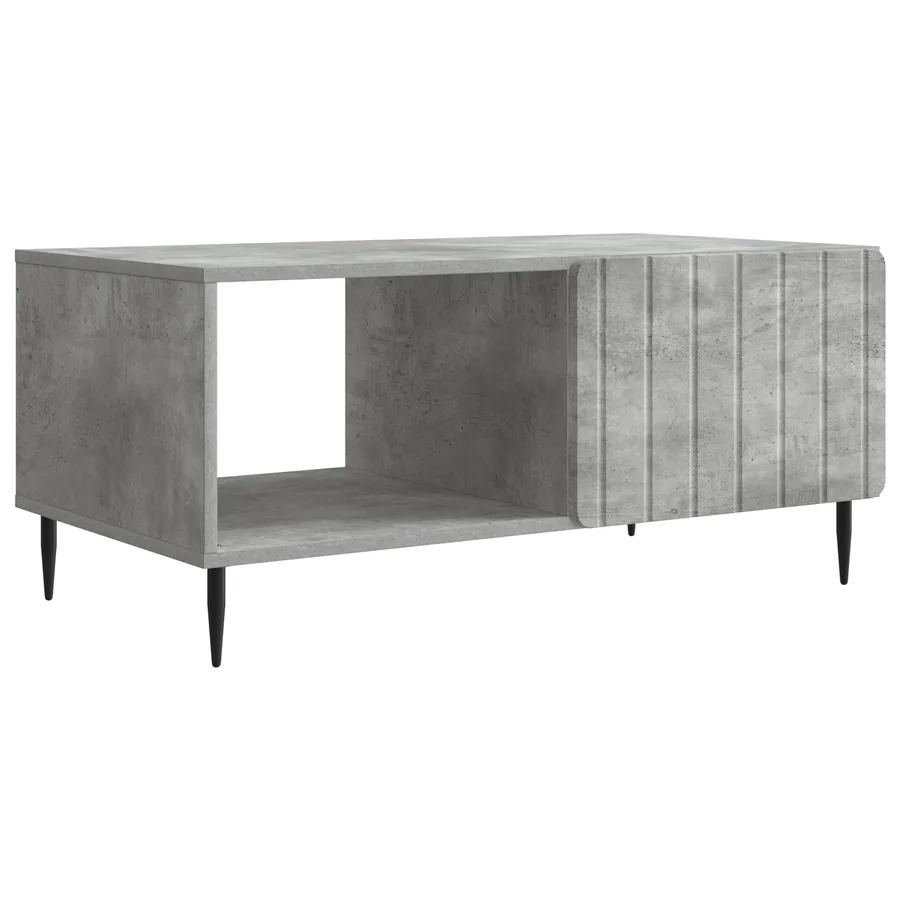 Table basse Gris béton 90 x 50 x 40 cm Bois d'ingénierie - 2