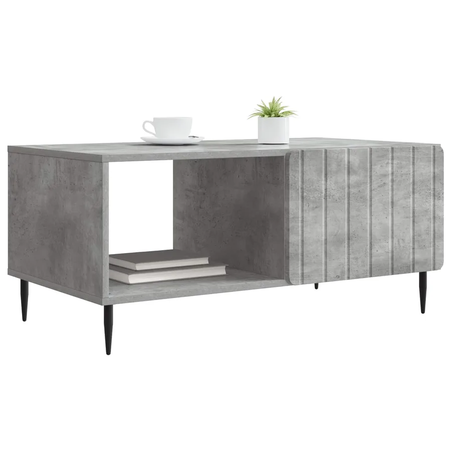 Table basse Gris béton 90 x 50 x 40 cm Bois d'ingénierie - 3