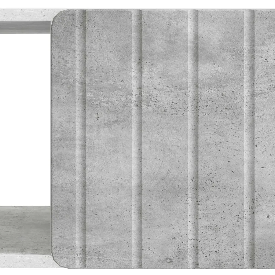 Table basse Gris béton 90 x 50 x 40 cm Bois d'ingénierie - 9