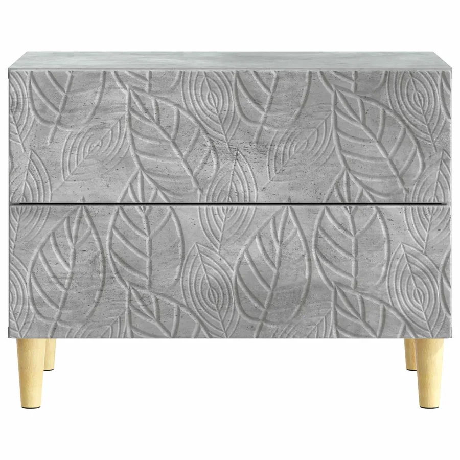 Table de chevet Gris béton 62 x 34,5 x 48 cm Bois d'ingénierie - 4